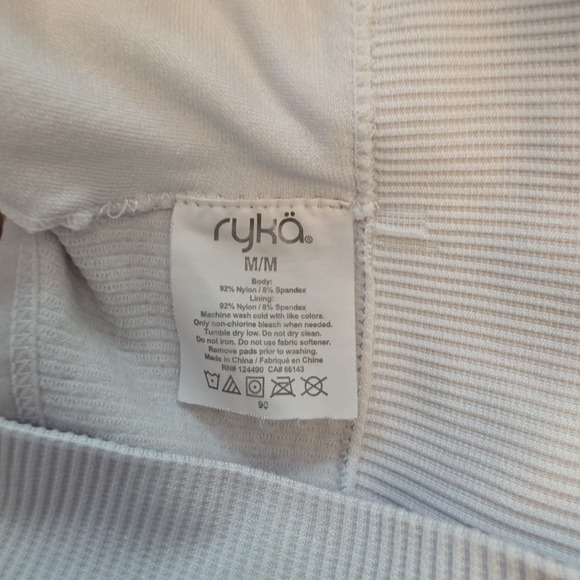 RYKA Size‎ M 2 PACK Sports Bra Adjustable Straps Lavender & White Full Coverage - Picture 12 of 12